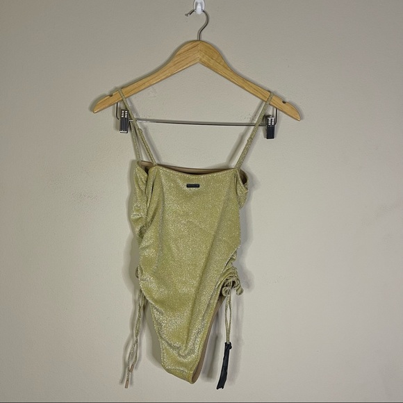 Triangl Swimwear | Rily Metallic Gold One Piece Bathing Suit - Picture 7 of 7